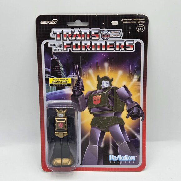 Transformers ReAction Gold Armor Bumblebee Target Exclusive Rare Action Figure C - Picture 1 of 4